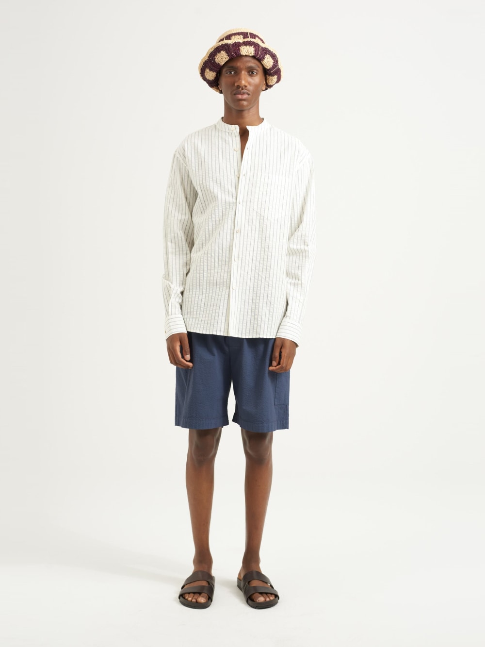 Rue de Tokyo - Santiago Striped Shirt - White and Blue