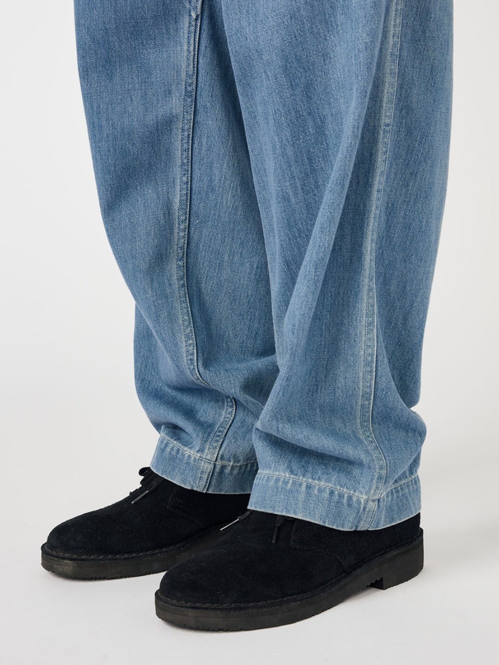 Wide Denim Pants - Light Indigo