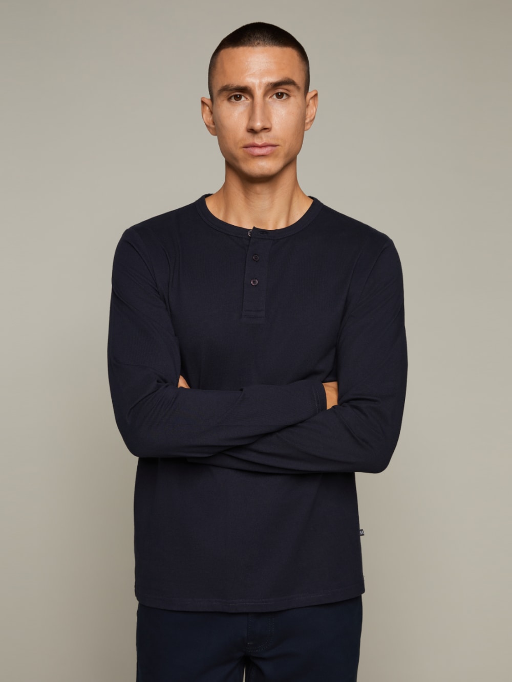 Matinique - Jerma Grandad Collar Shirt - Dark Navy