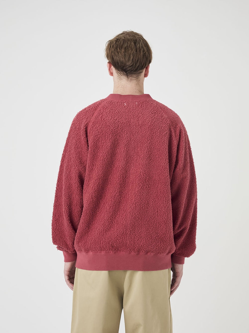 OOAL Sweat Cardigan - Dark Red