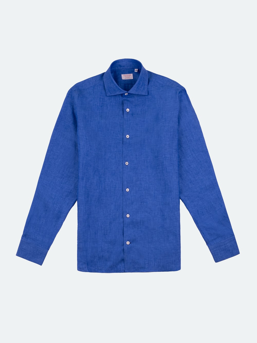 Linen Slim Fit Shirt in Cobalt Blue
