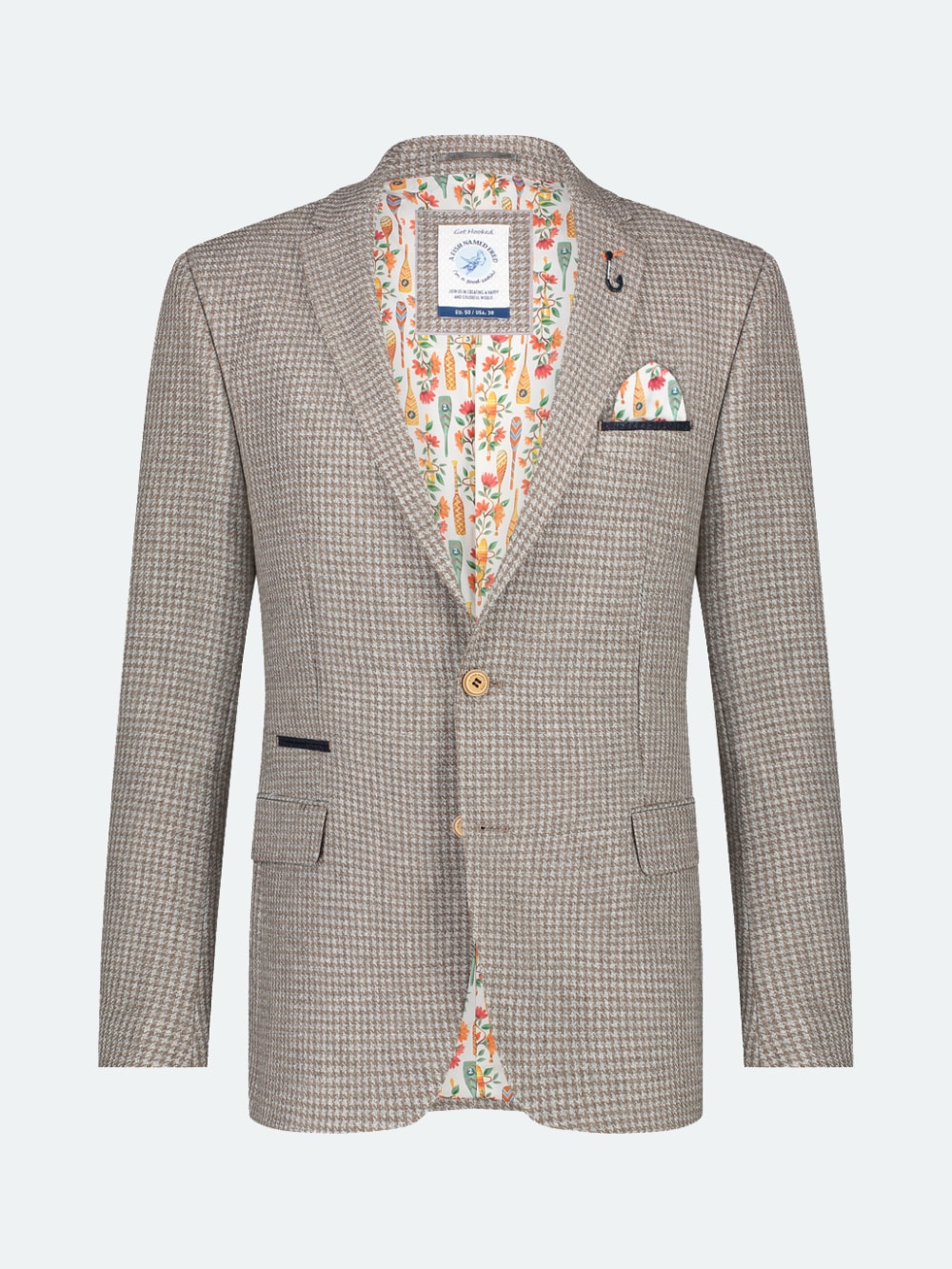 A Fish Named Fred - Small Check Blazer in Sand