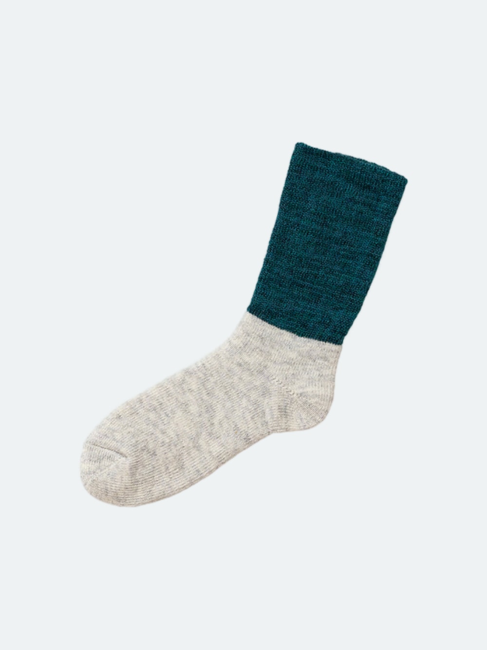 Nishiguchi Kutsushita - Mohair Wool Pile Socks - T-Green