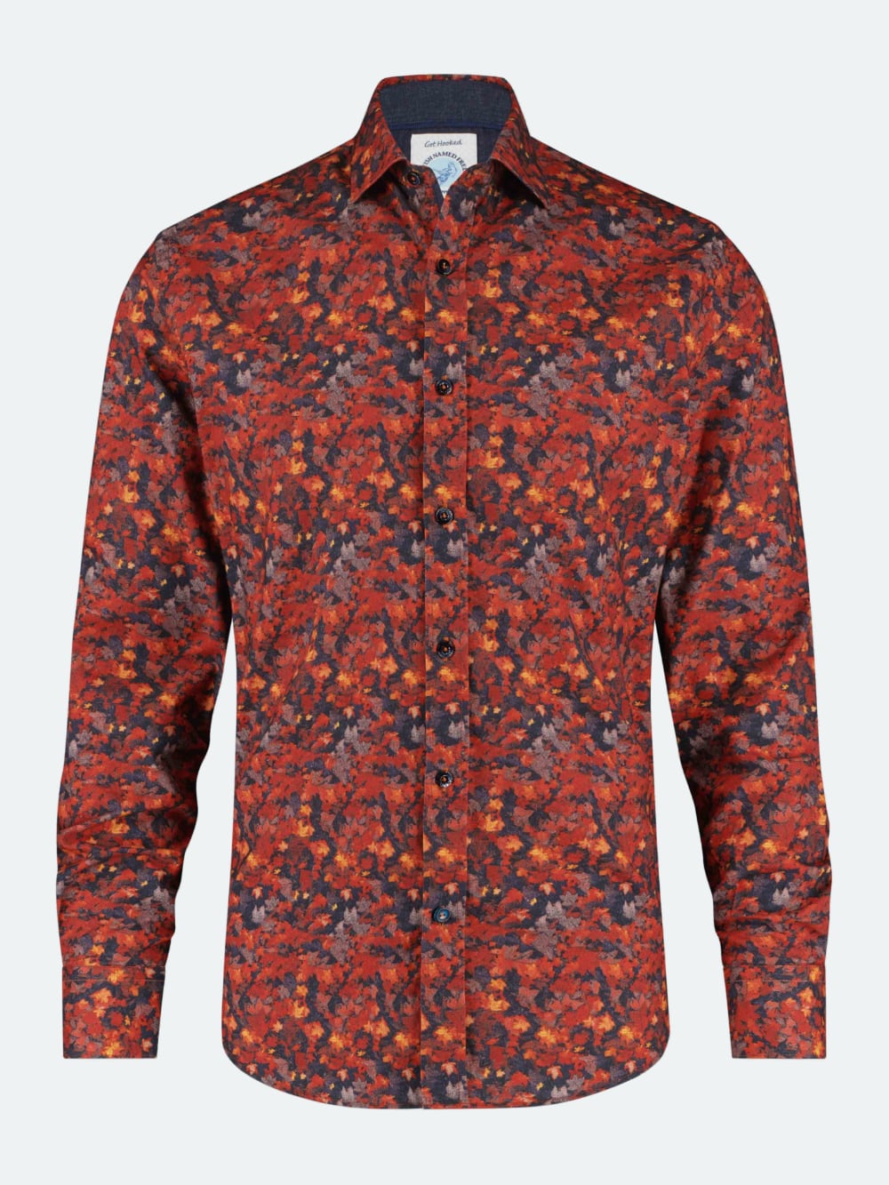 A Fish Named Fred - Leaves Shirt in Bright Red