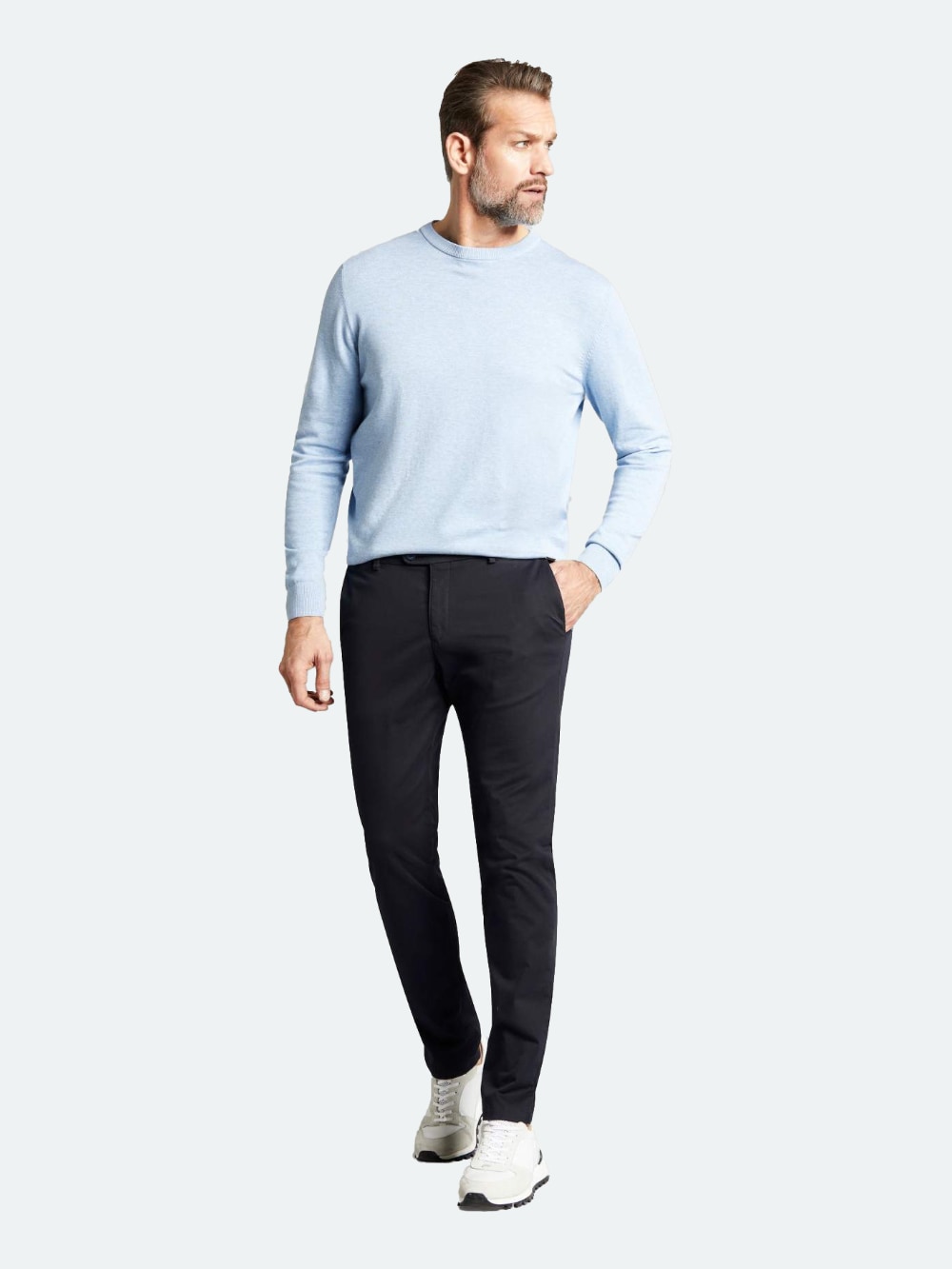 Bugatti - Flatfront Pants - Navy Blue