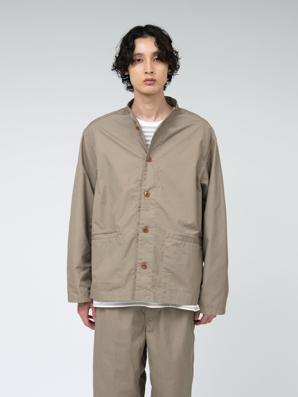 ナナミカ　nanamica Band Collar Stripe Jacket nanamica ONLINE STORE│