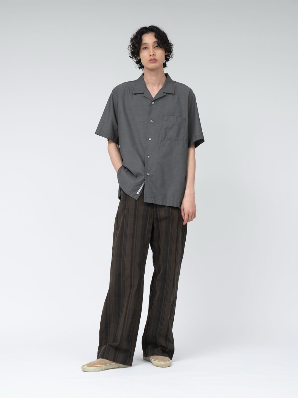 【MEER. 】OPEN COLLAR SHORT SHIRT Open Collar Short Sleeve Shirt (Cotton Rayon) – CIOTA Online