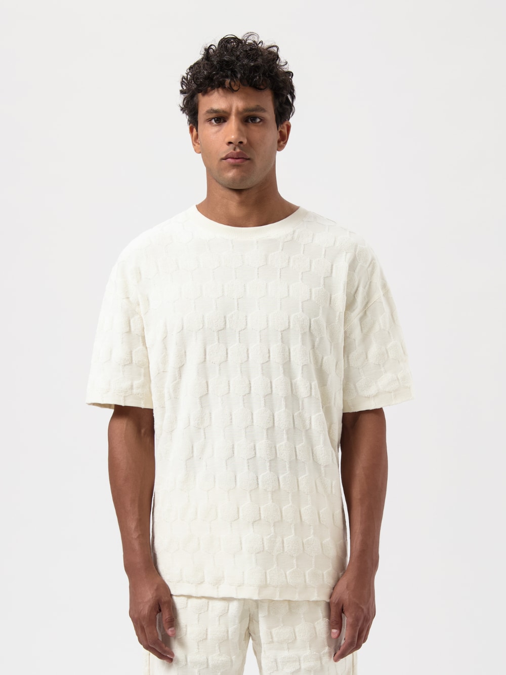 BALR. - Terry Box Fit T Shirt - Light Beige