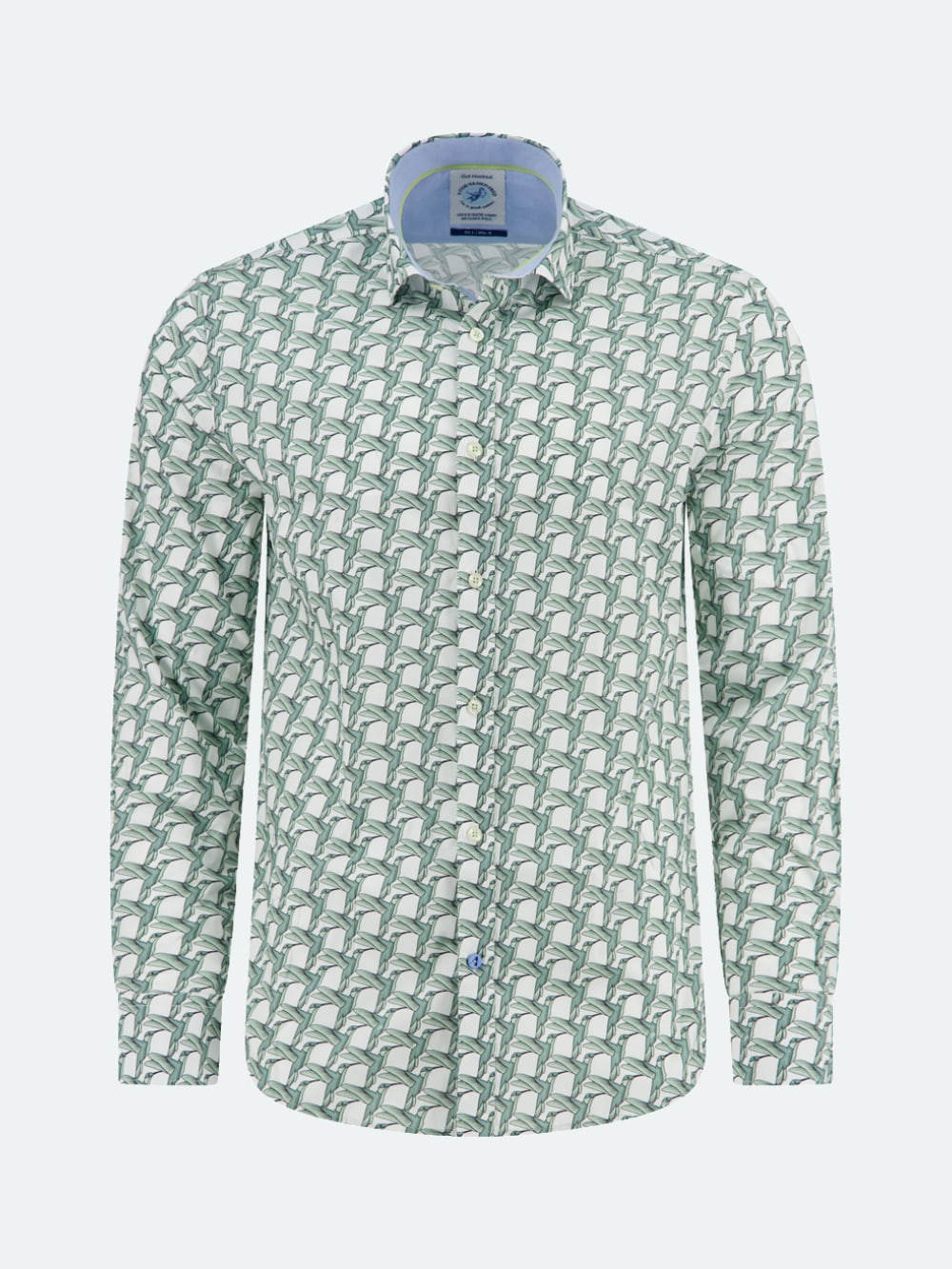 A Fish Named Fred - Geometric Birds Shirt in Thyme