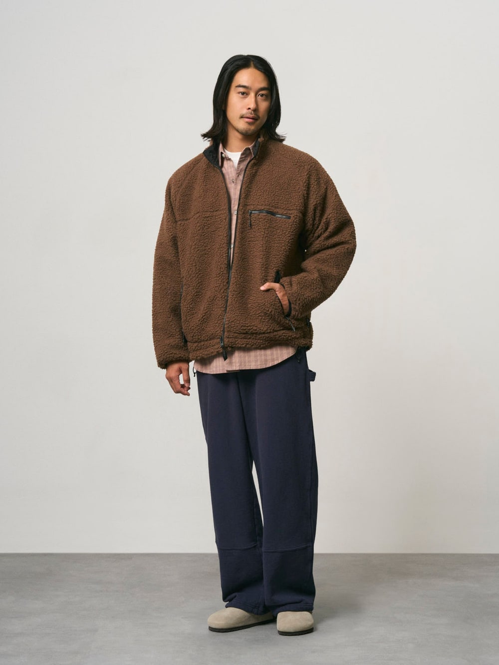 Fleece Carpenter Pants - Navy