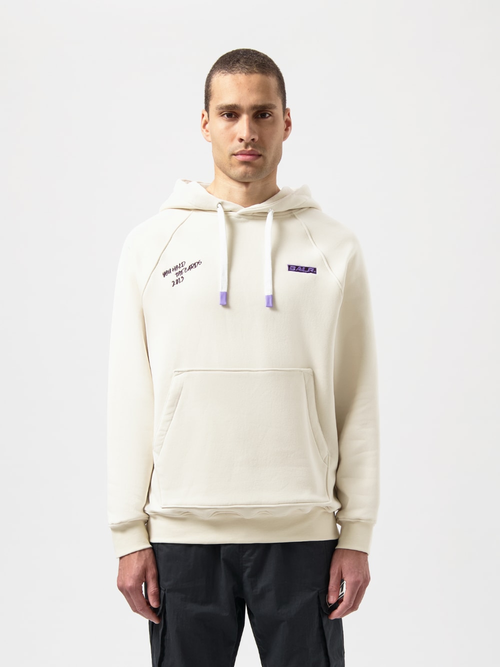 BALR. The Club Box Fit Hoodie White Swan