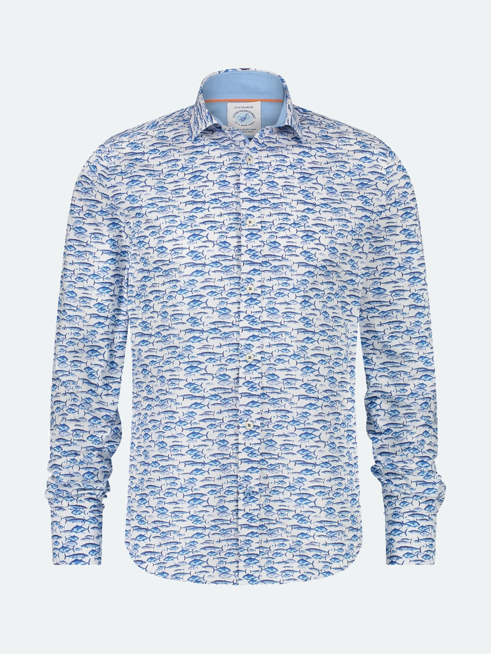 A Fish Named Fred - Fishes Shirt in Jeans Blue