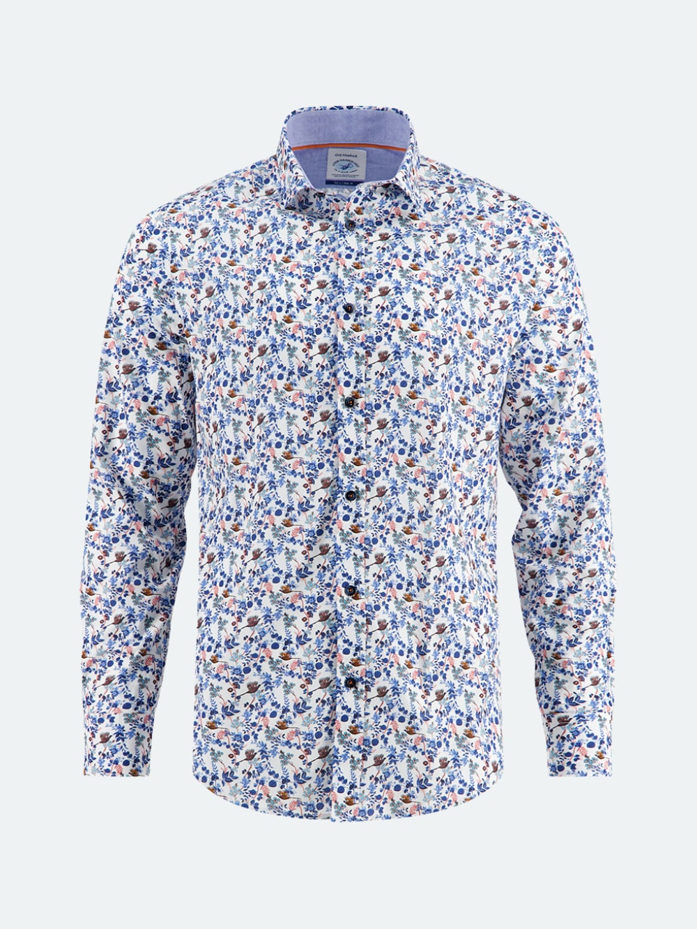 A Fish Named Fred - Pheasant Shirt in Multicolour Blue