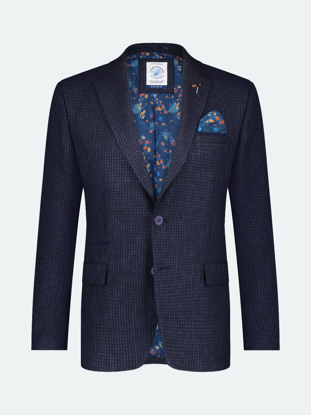 A Fish Named Fred - Small Check Blazer in Navy