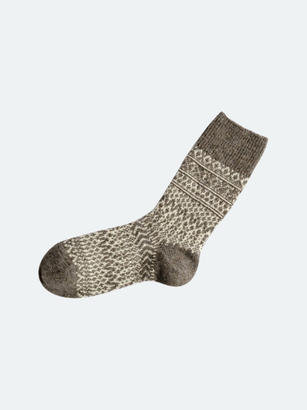 Nishiguchi Kutsushita - Wool Jacquard Socks - Grey