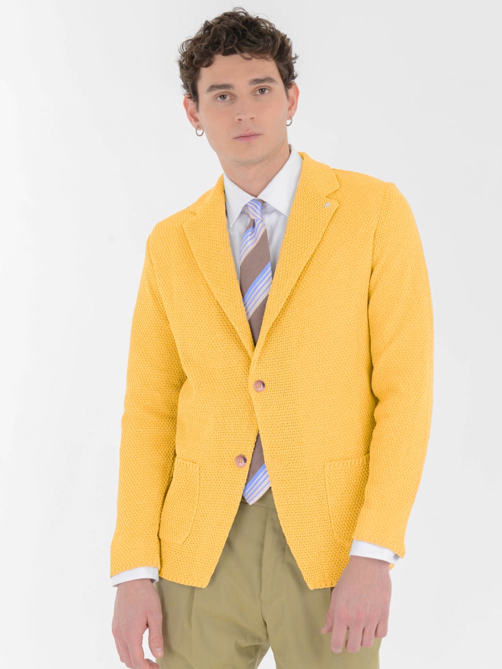 Manuel Ritz - 3D Knitted Jacket in Yellow