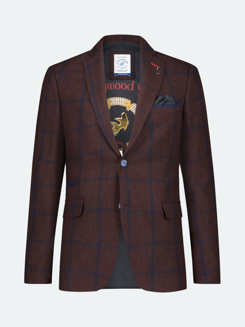 A Fish Named Fred - Big Check Theatre Blazer in Chili Red