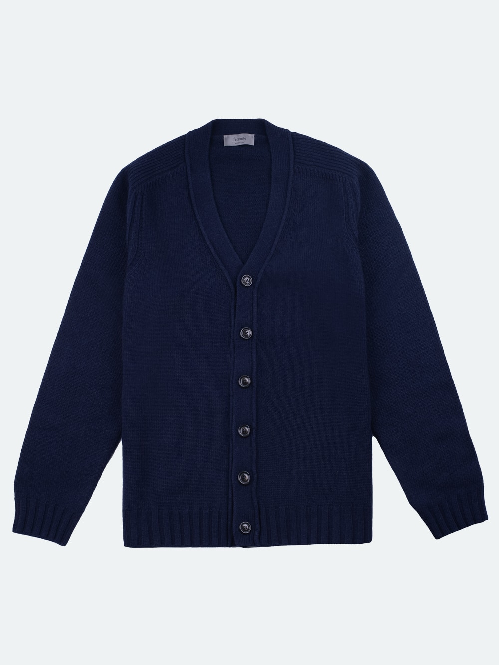 Merino Wool Cardigan - Navy