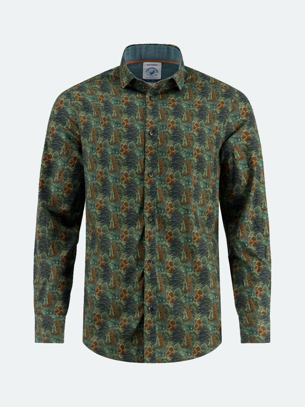 A Fish Named Fred - Pine Trees Shirt in Dark Green