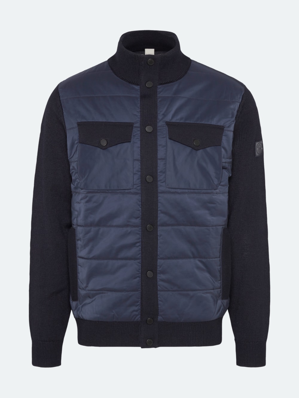 Padded Knit Jacket - Navy