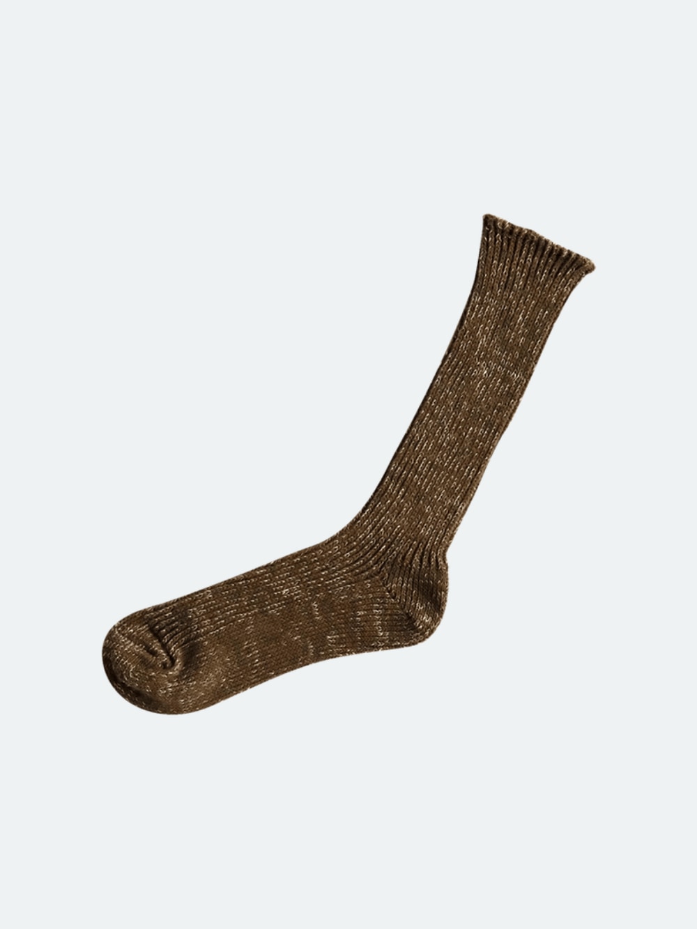 Nishiguchi Kutsushita - Hemp Cotton Ribbed Socks - Khaki