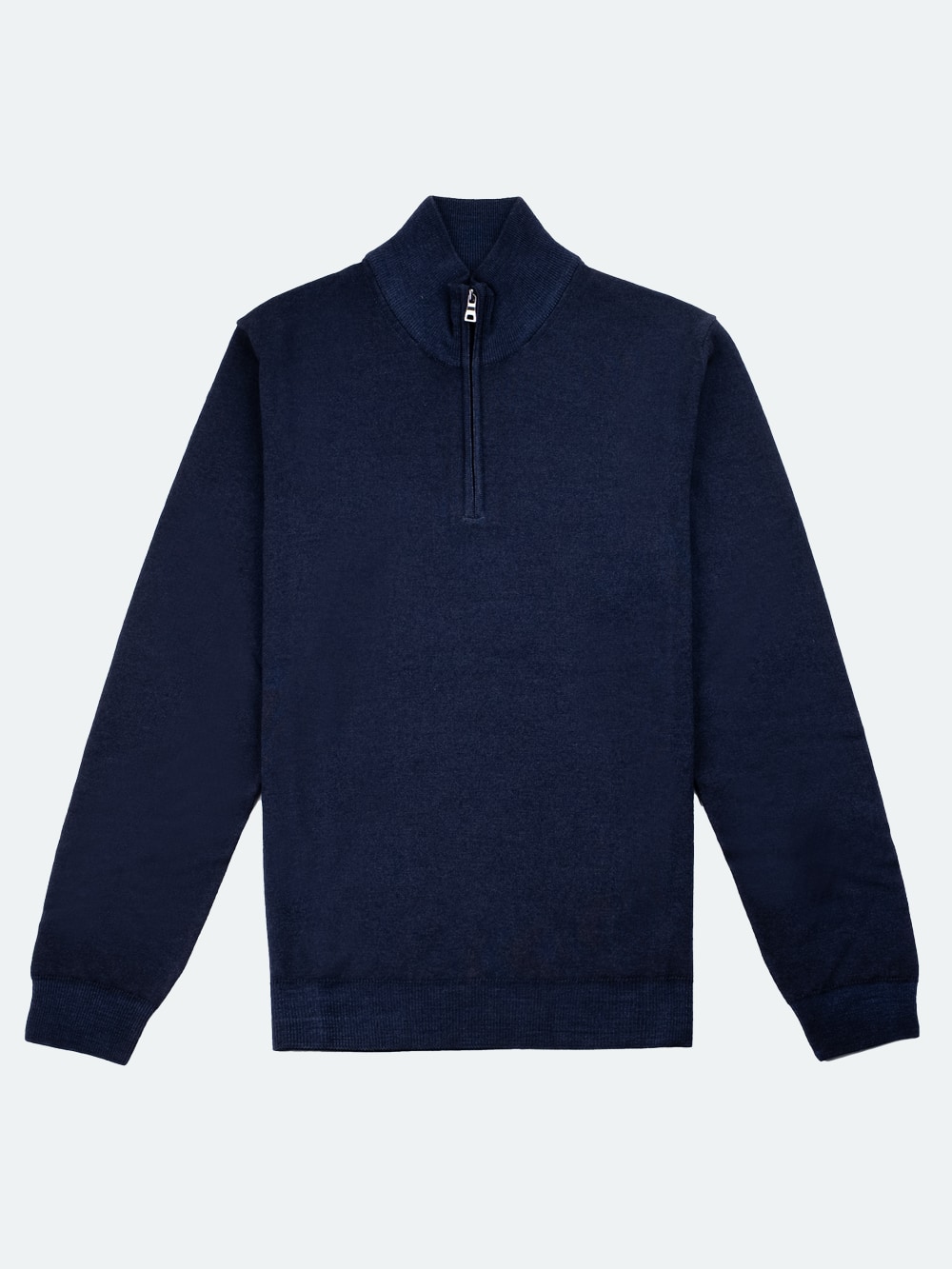 Serafino Quarter Zip Sweater - Navy