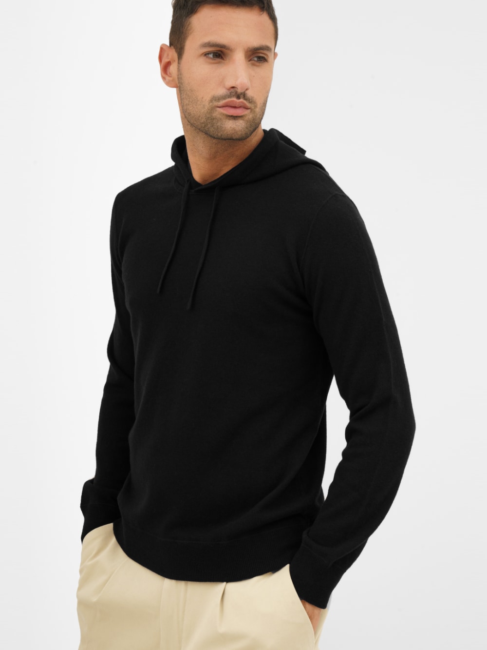 Ferrante - Merino Wool Hoodie - Black