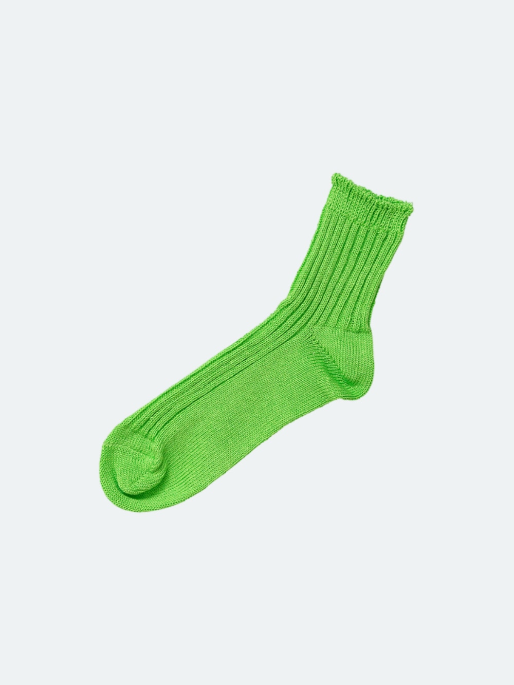 Nishiguchi Kutsushita - Linen Ribbed Socks - Pear Green