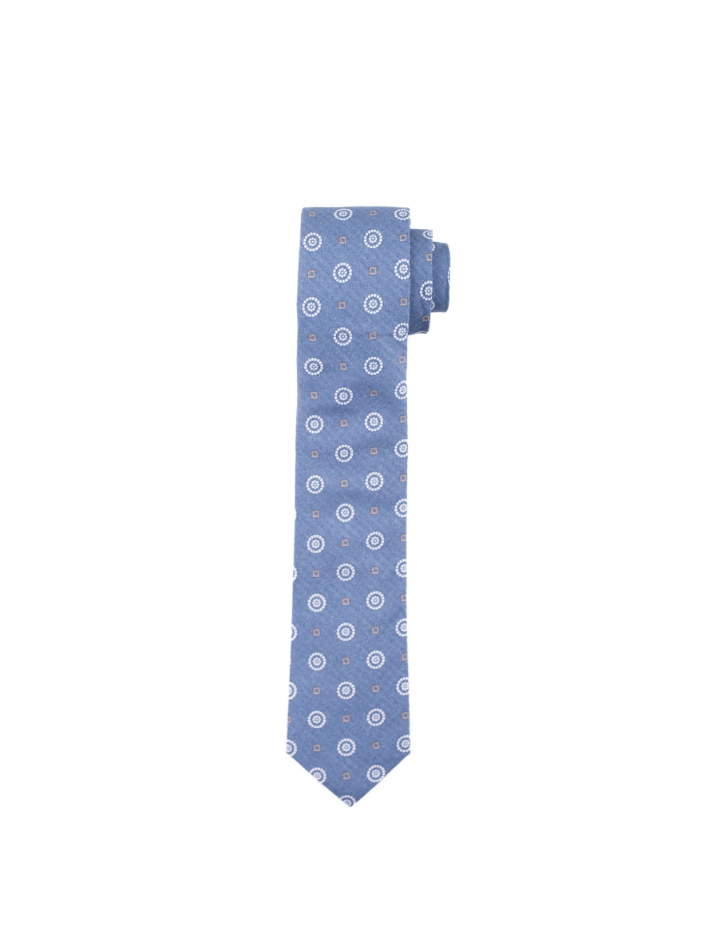 Gierremilano - Patterned Matte Tie in Denim Blue