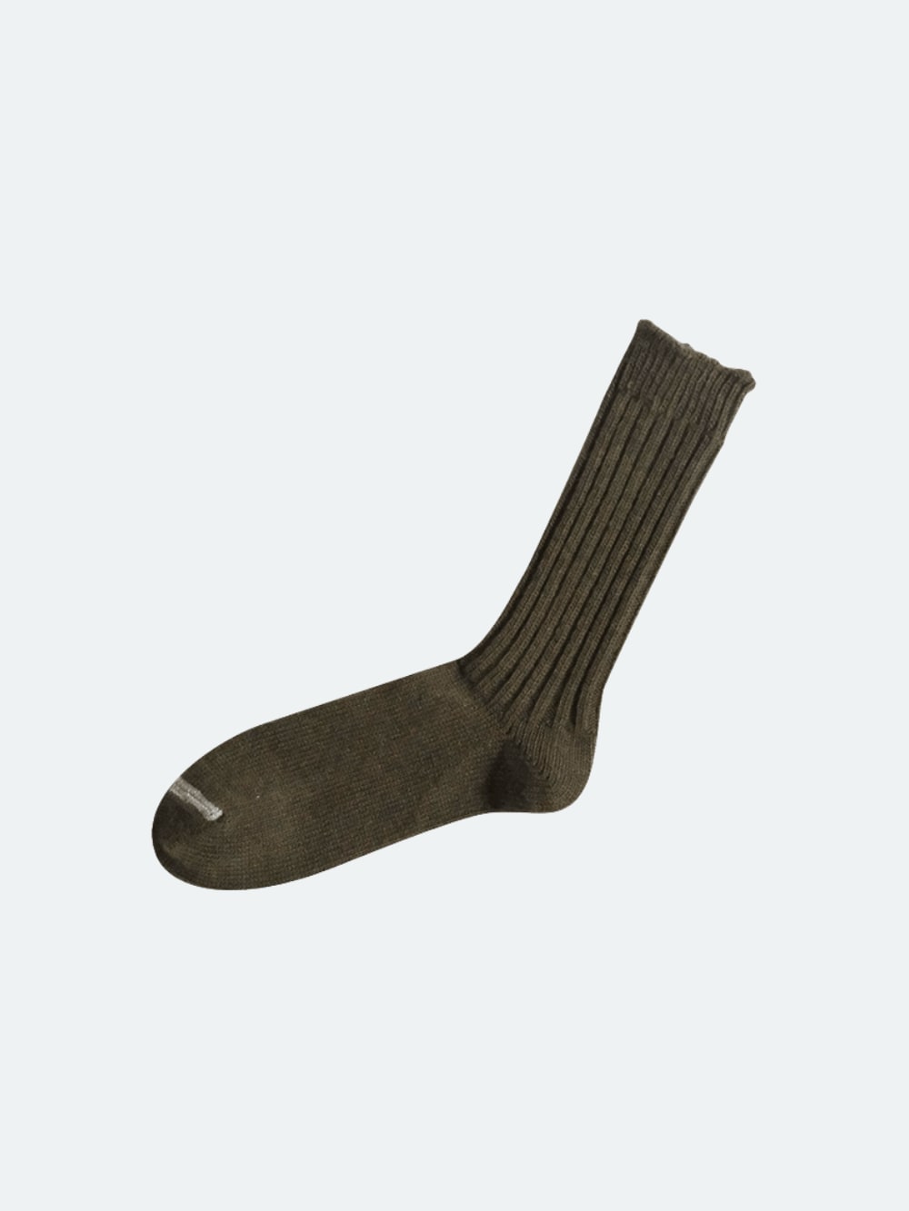 Nishiguchi Kutsushita - Wool Ribbed Socks - Khaki