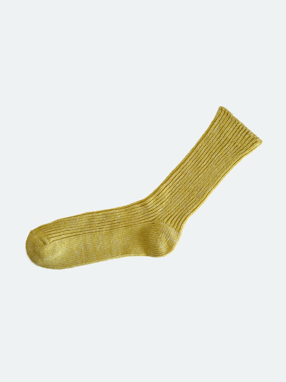 Nishiguchi Kutsushita - Hemp Cotton Ribbed Socks - Vintage Yellow