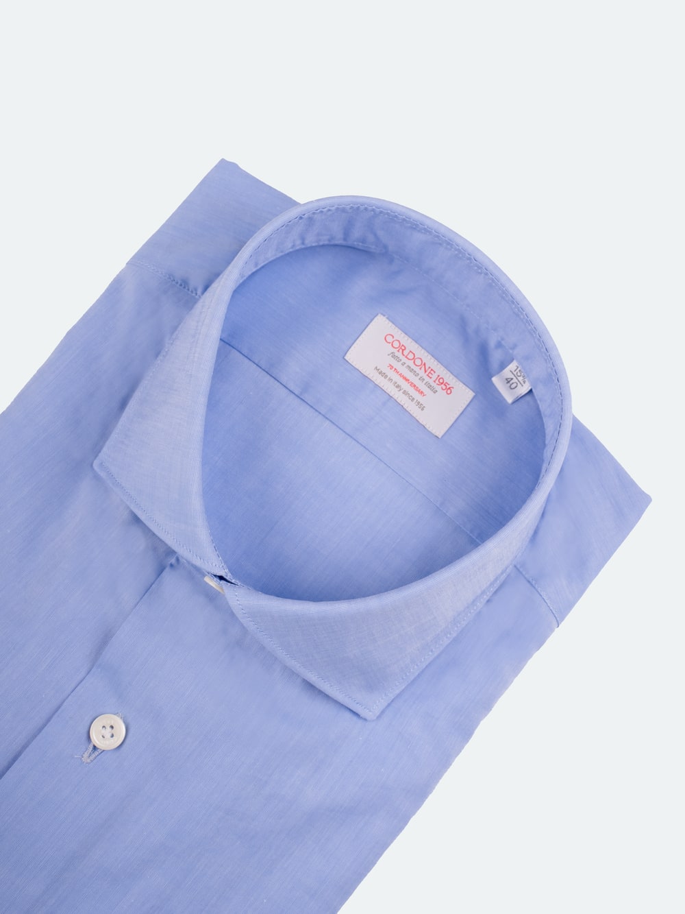 Classic Cotton Slim Fit Shirt in Blue