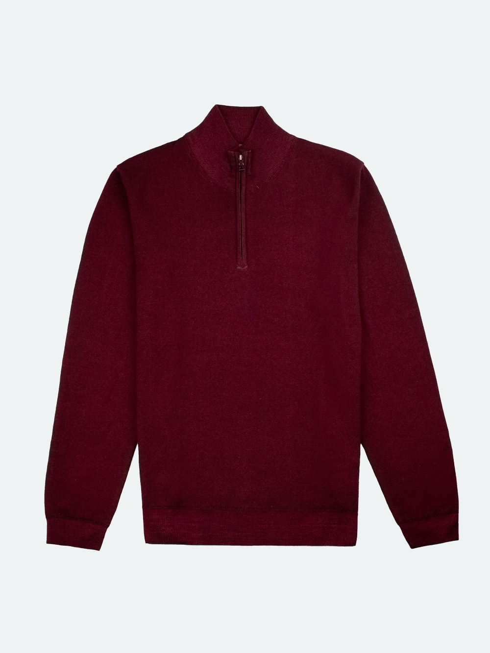 Ferrante - Serafino Quarter Zip Sweater - Cranberry