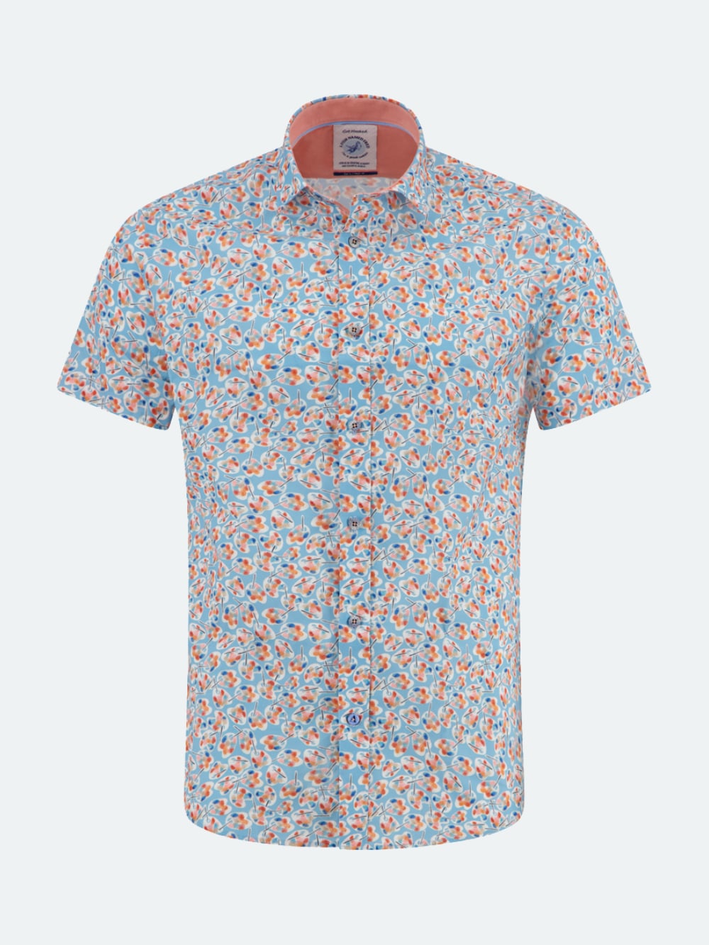 A Fish Named Fred - Paint Palettes Short Sleeve Shirt in Light Blue