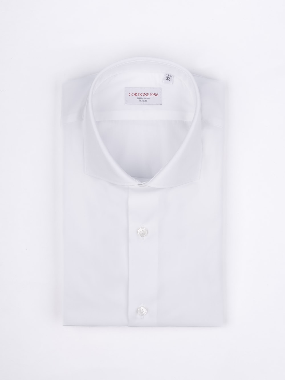 Cordone 1956 - Classic Cotton Stretch Slim Fit Shirt in White