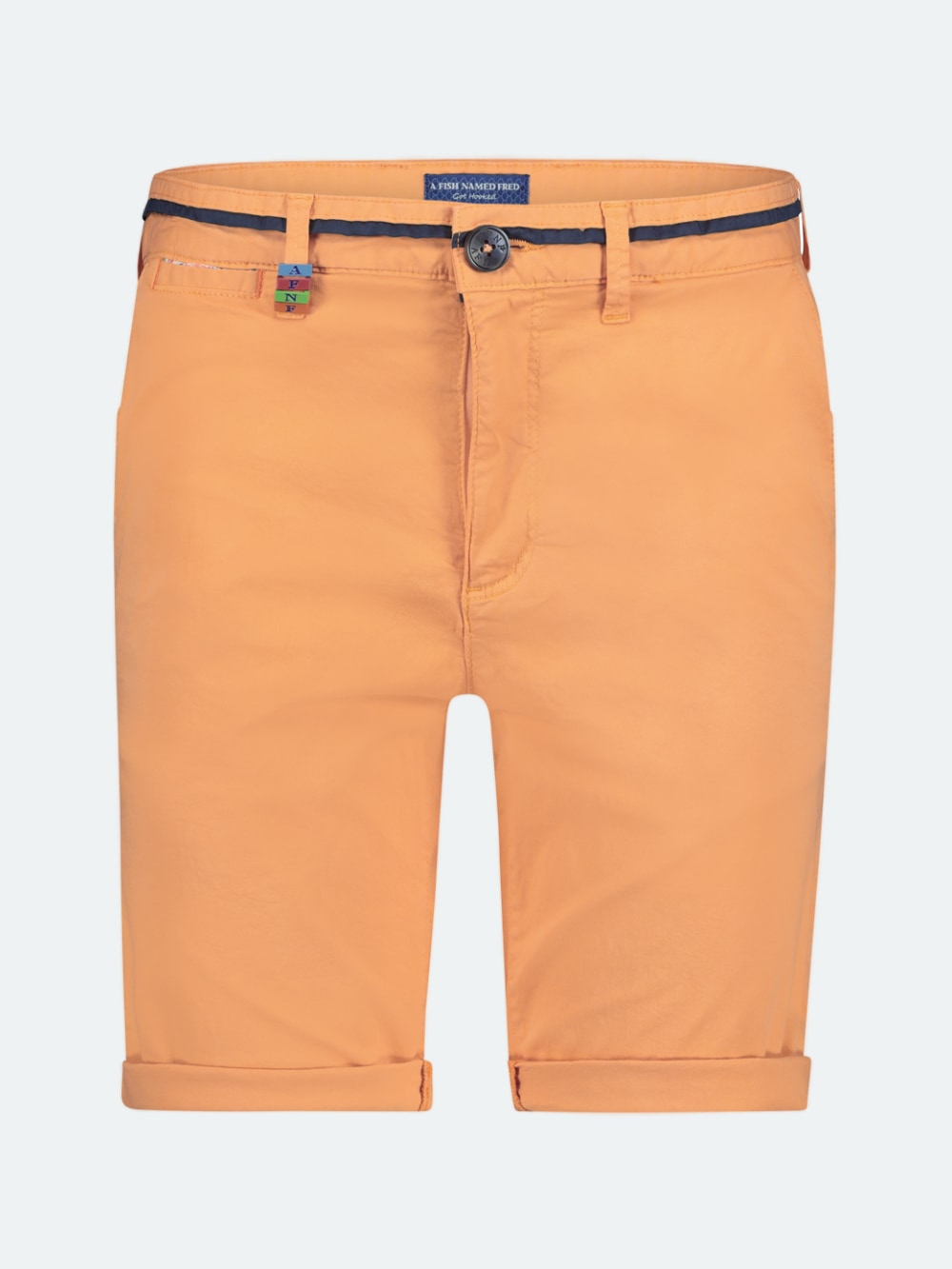 A Fish Named Fred - Garment Dyed Bermuda Shorts in Coral
