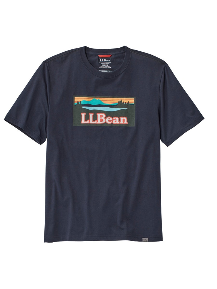 LL Bean - Traverse Graphic Tee Katahdin Logo - Navy
