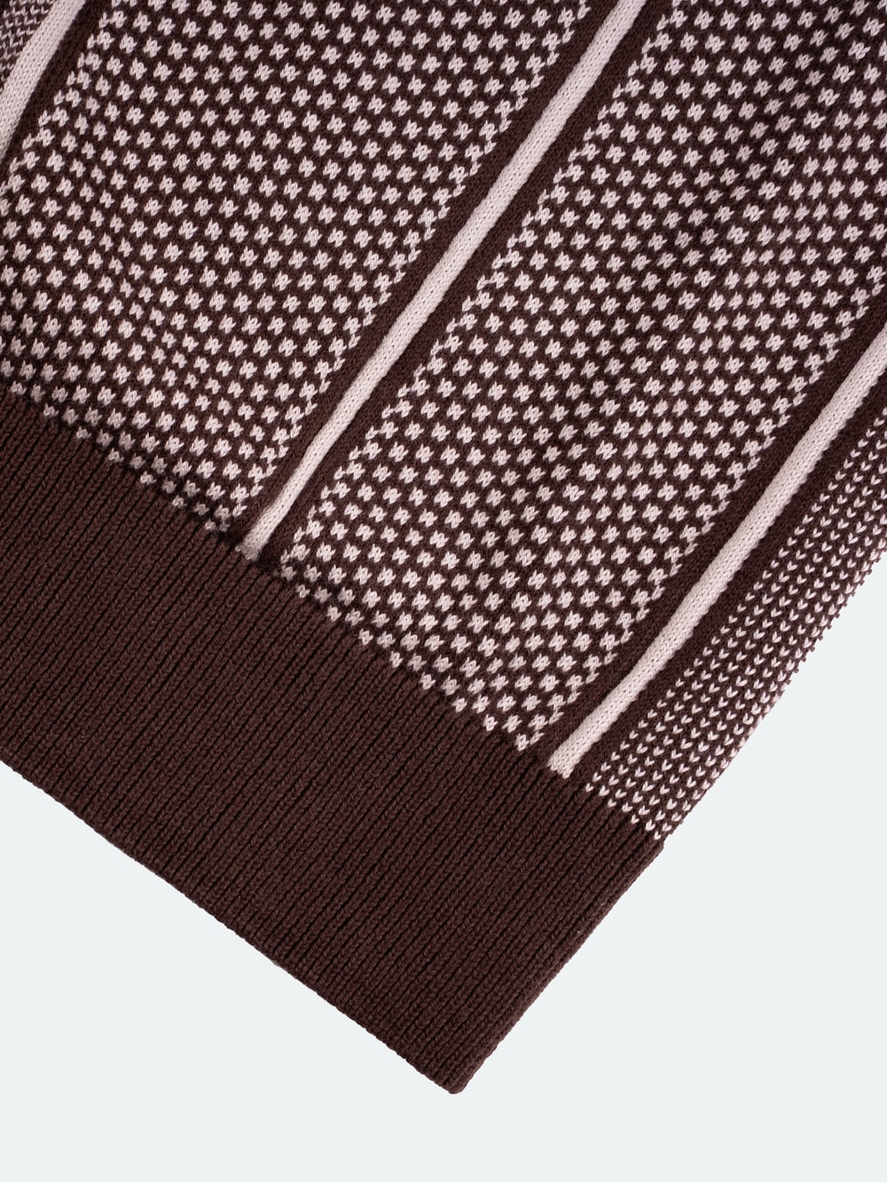 Patterned Polo Shirt - Dark Brown