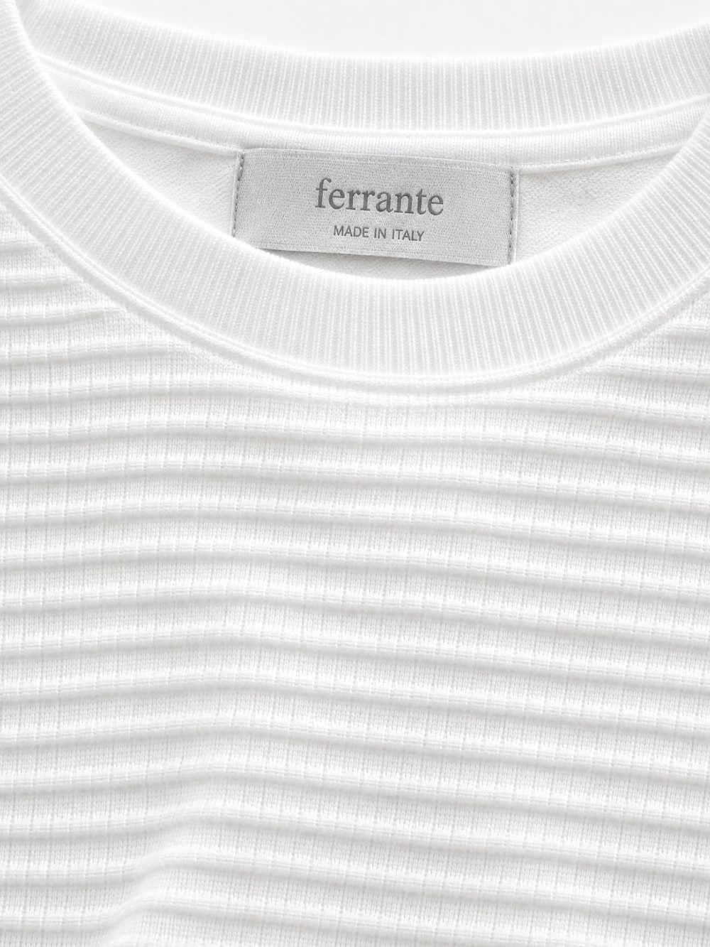 Waffle Stitch T Shirt - White