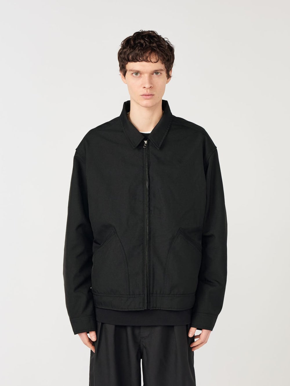 Polyester Twill Deck Jacket - Black