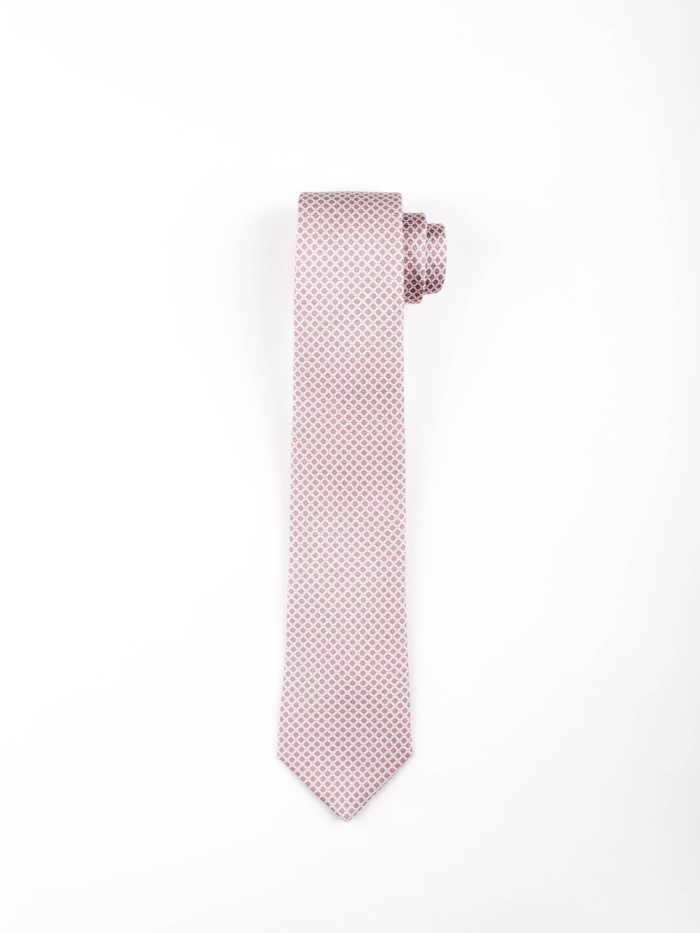 Gierremilano - Micro Pattern Silk Tie in Dusty Rose