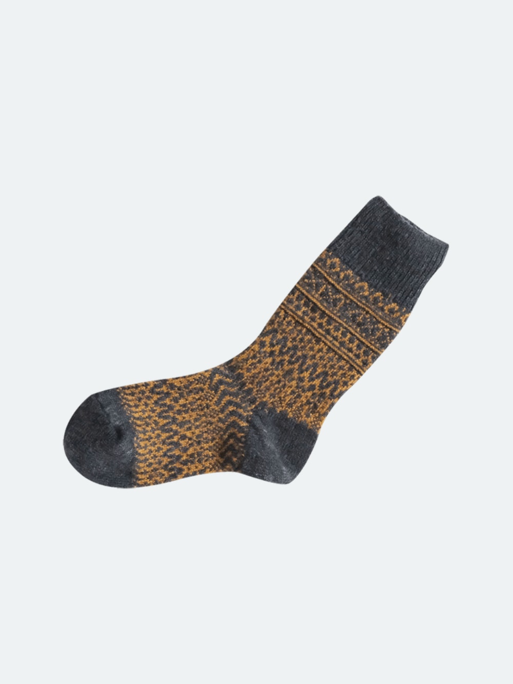 Nishiguchi Kutsushita - Wool Jacquard Socks - Navy