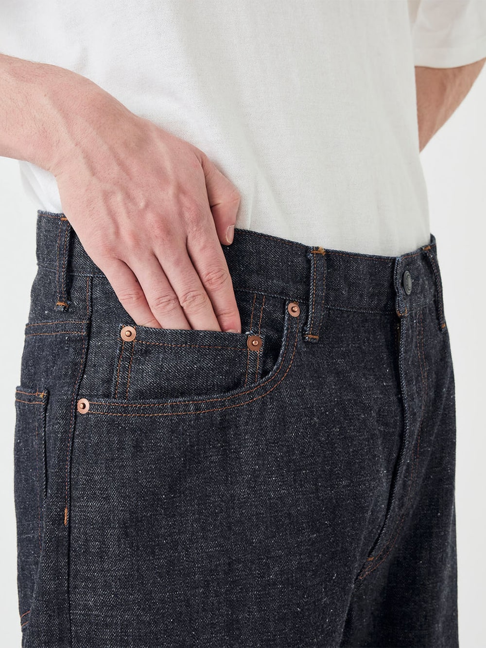 Selvage Denim Straight Pants - Indigo