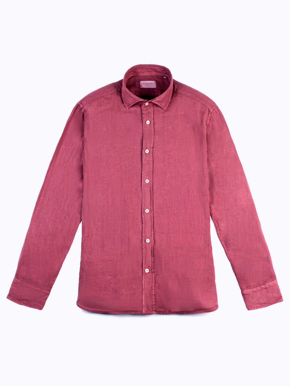 Tintoria Mattei 954: Garment Dyed Red Linen Shirt | Gotengo