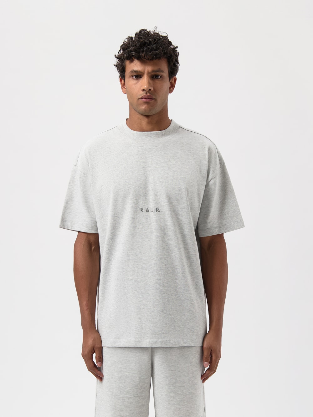 BALR. - Logo Box Fit T Shirt - Light Grey Melange