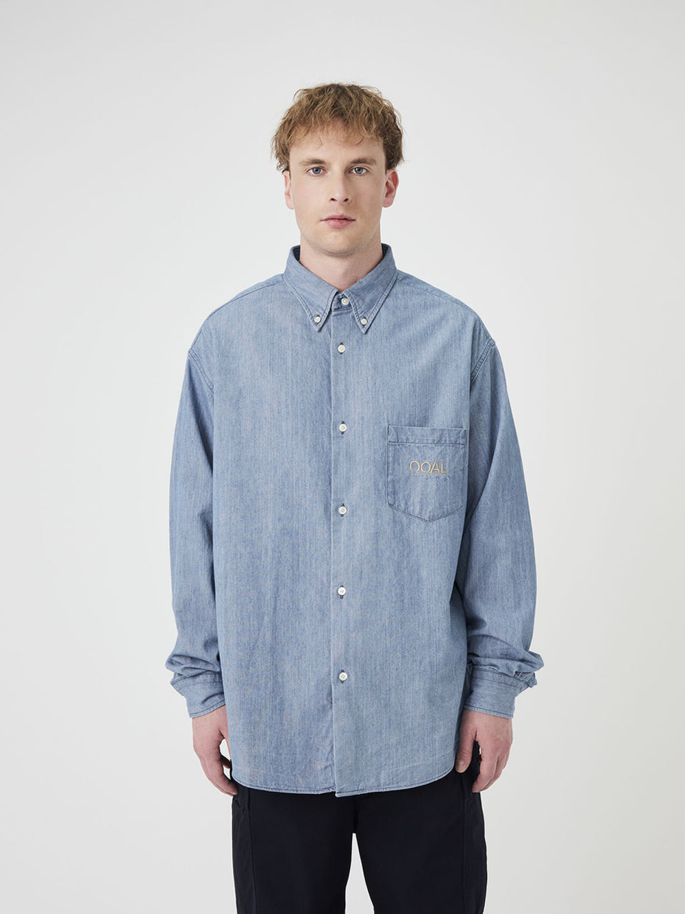 Nanamica - OOAL Button Down Denim Shirt - Indigo Bleach