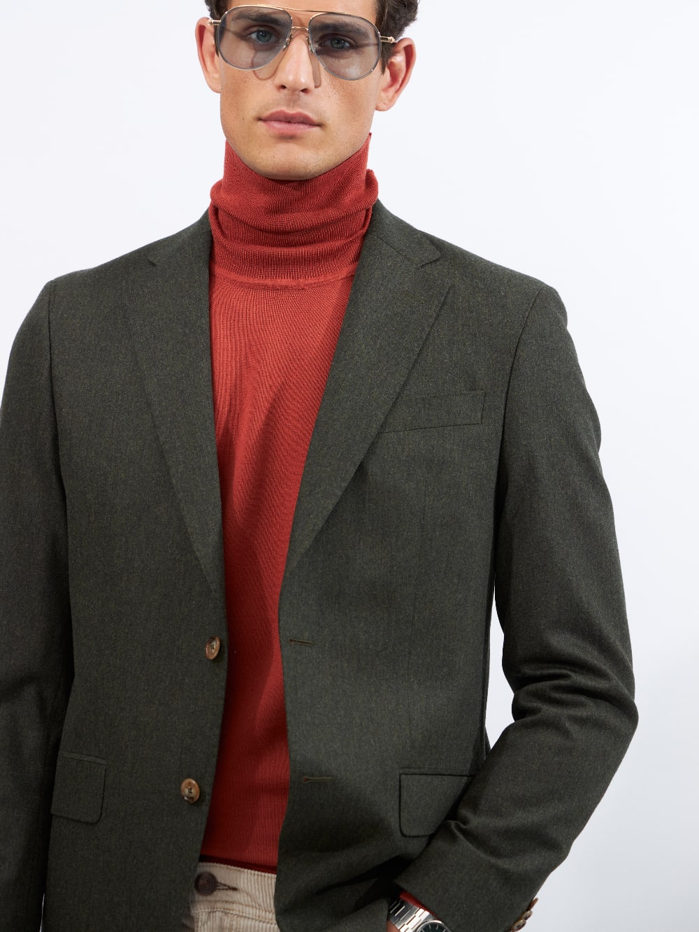 Sand Copenhagen - Stretch Star Napoli Blazer - Dark Olive