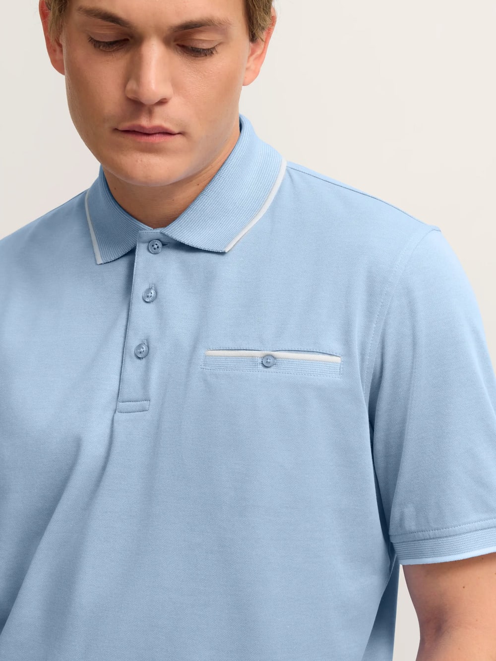 Modern Polo in Light Blue