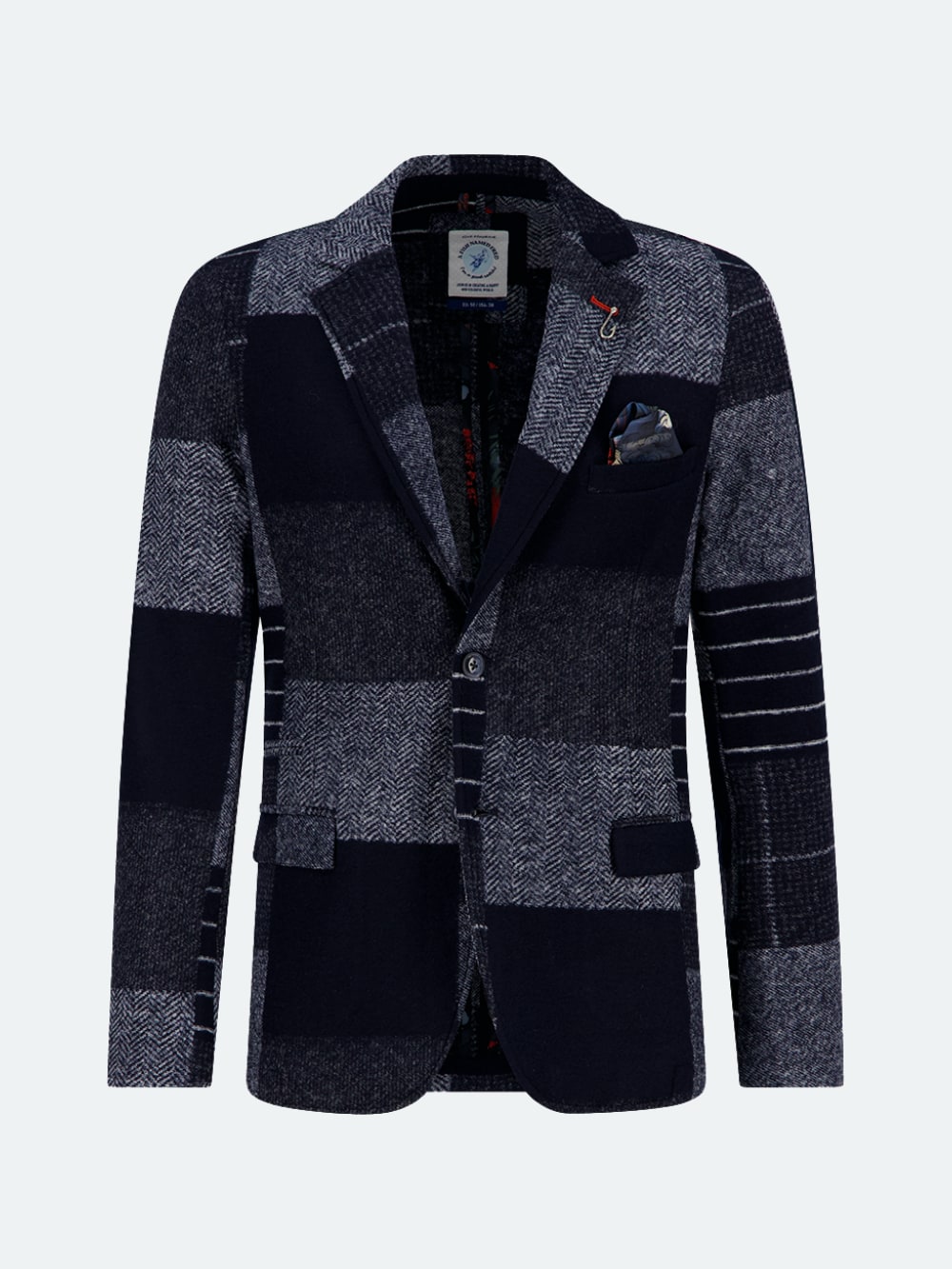 A Fish Named Fred - Patchwork Blazer in Navy