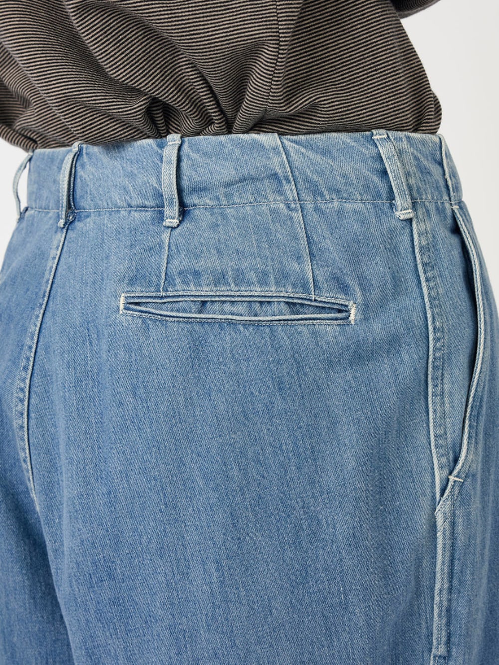 Wide Denim Pants - Light Indigo
